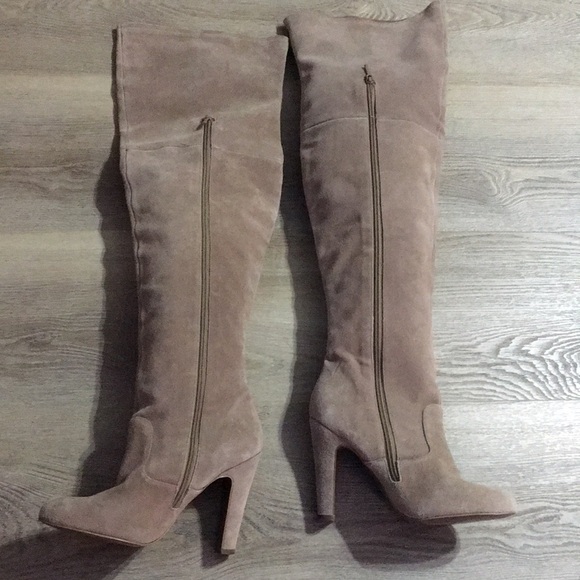 ZARA SPAIN LIMITED EDITION REAL LEATHER SUEDE SUPER THIGH HIGH NWT OTK BOOTS 40 - Picture 4 of 7